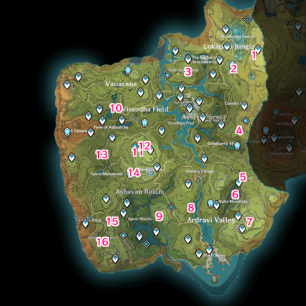 Genshin Impact： Four Seals Locations Guide for Treasure Hunters