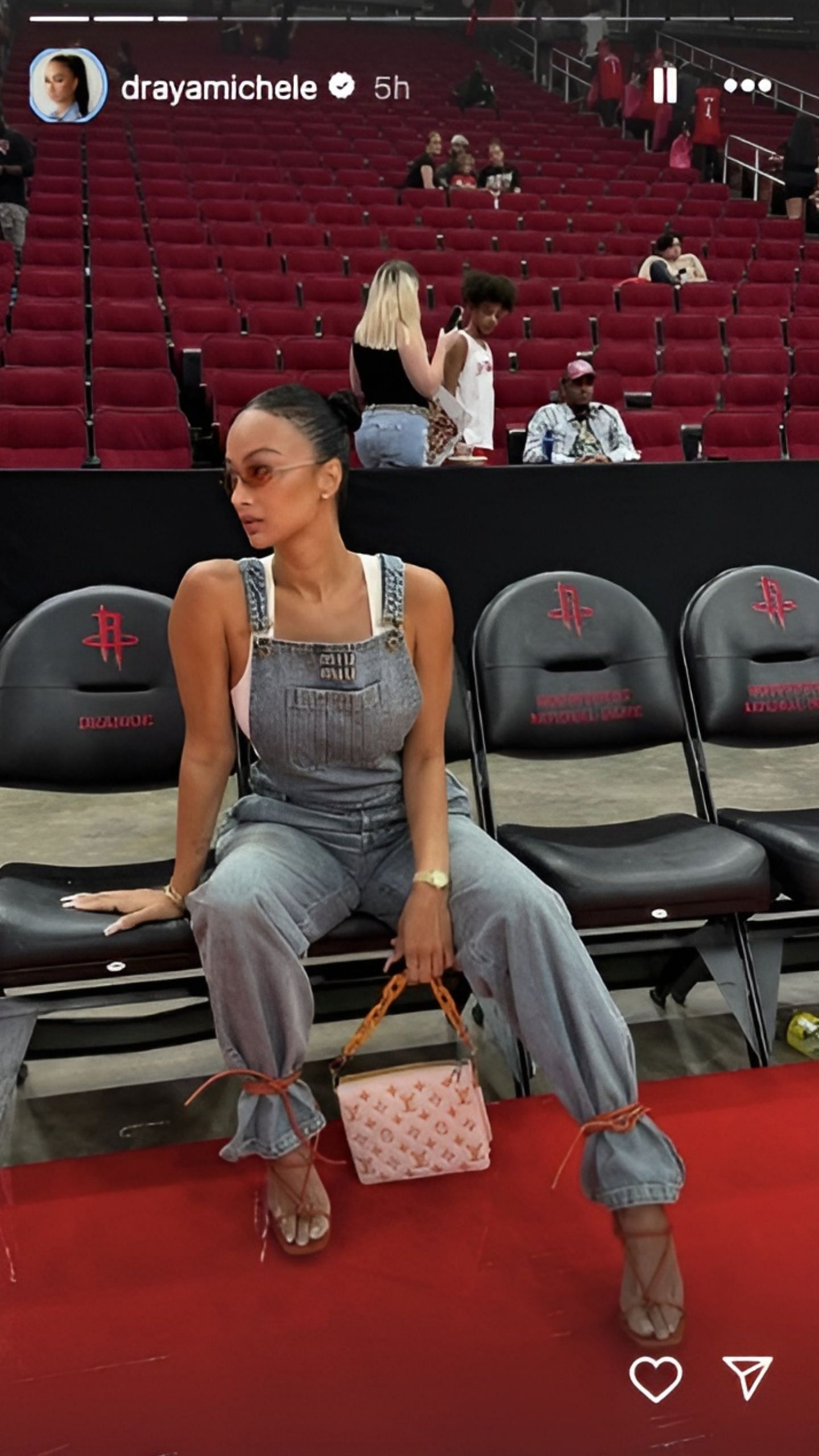 Draya Michele Rocks Stylish Overalls at the Rockets Preseason Game