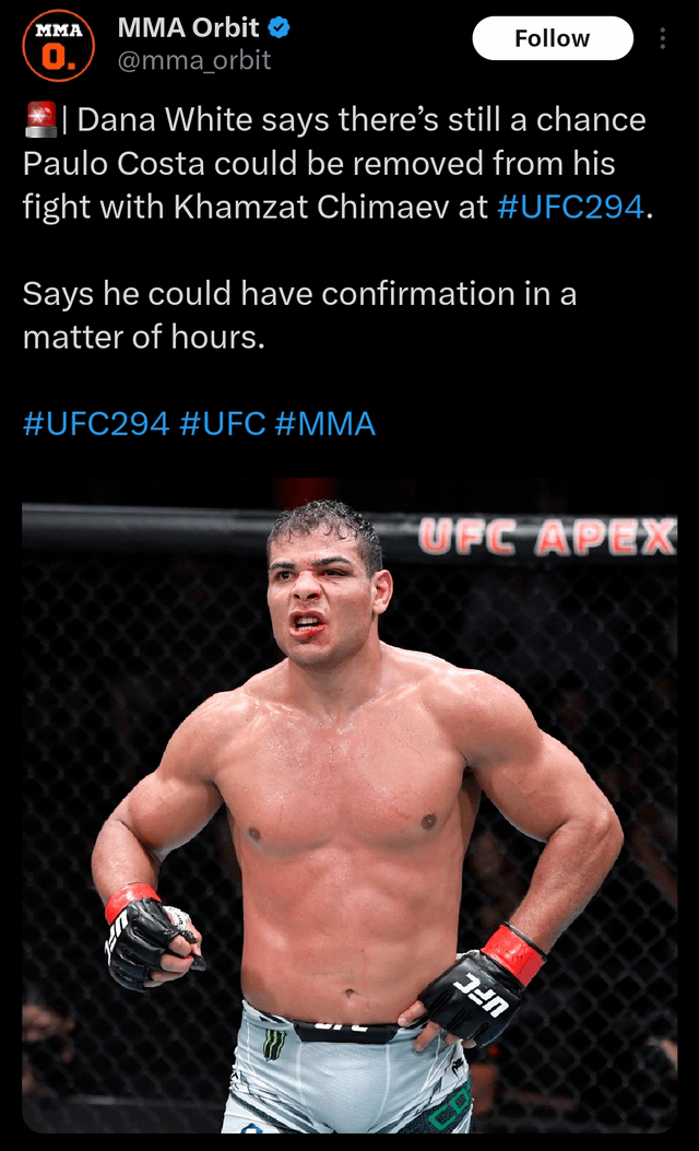 Whats the Deal with the Paulo Costa Curse? Fans Are Talking