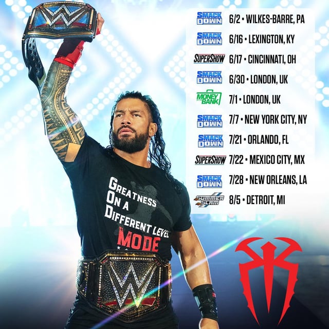 Roman Reigns Schedule: Here are the Big Dogs upcoming matches and appearances!