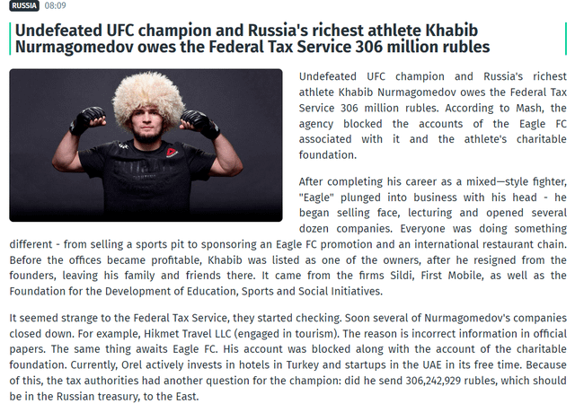 Khabib Nurmagomedov Taxes: Did He Really Avoid Them? (Get the facts here and find out)