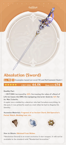 Absolution Genshin Weapon: Ascension Materials & How to Use.